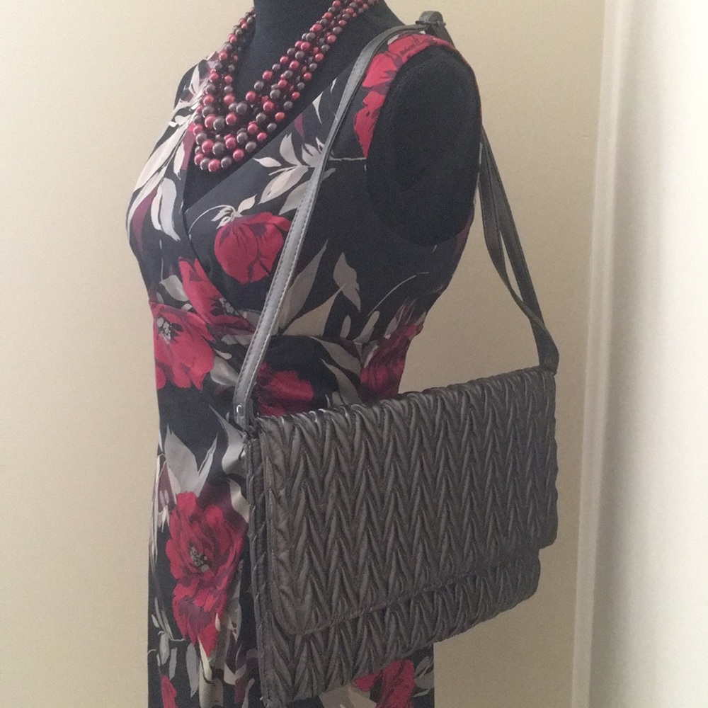 Lovely Charcoal Clutch/Shoulder Bag - Picture 4 of 5
